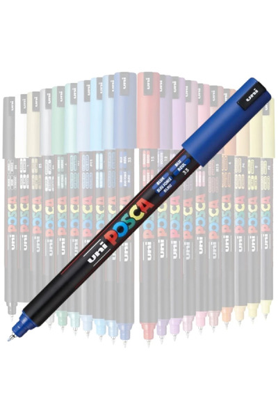 POSCA Marker UNI PC-1MR Posca, 0.7 mm, varf fin metalic Albastru