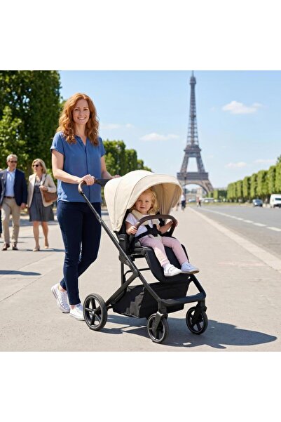 Bagi Neo x Cosmo Travel Sistem Bebek Arabası Beige - Black