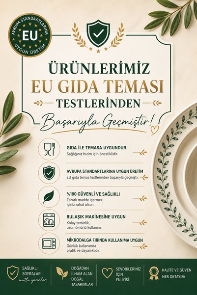 Yiğit Seramik Züccaciye Sarı Çiğdem Series 6-Person 14-Piece Modern Breakfast/Brunch Set