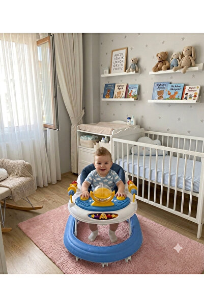 Hobbys RB-1033 Yumurcak Oyuncaklı Müzikli Katlanabilir Çocuk Yürüteci