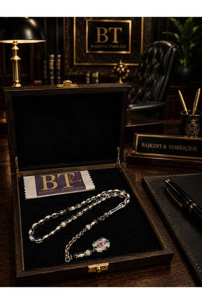 Butik SIYAH-BEYAZ TARAFTAR TESBIH PREMIUM KUTU