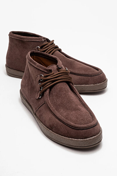 by selvi Lukka Shoes Amy Men's Bitter Brown Suede Lace-Up Golf Shoes Boots