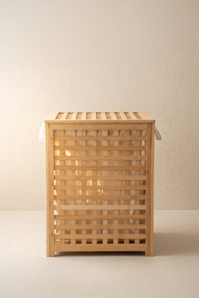 Perotti Bobbio Big Bambu Çamaşır Sepeti 60x40 cm Natural