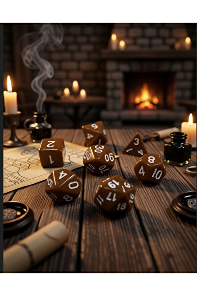 zerzembe Dnd Epoxy Frp Dice Set 7-Piece Set Dnd Dice Dungeons and Dragons Tab...