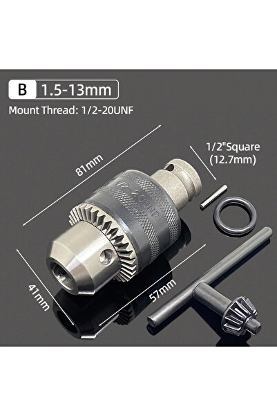 Choice5 (B) 1.5-13mm 1.5/2-13MM Drill Chuck 1/2"-20UNF Thread Quick Change 1/...