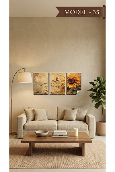 Akıllı Kağıt Statik Tutunma Özellikli Tablo - Poster Çiçek (Model- 35)