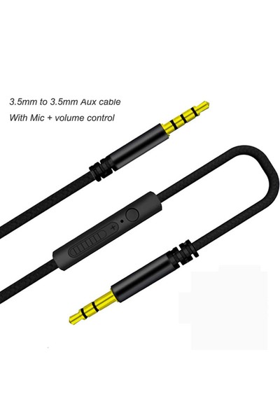 Choice3 red 3.5mm Audio Cable Speaker Aux Line Mic to Volume Control for Phon...
