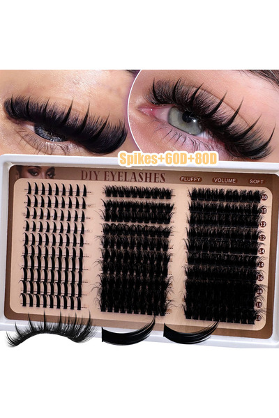 Choice5 مجموعة رموش MIX D+ chase Spikes60D80D 300D-60D مع رموش مدببة ورموش سف...