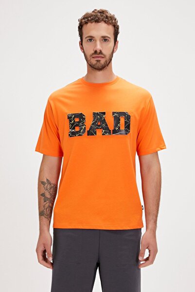 Bad Bear Levin Printed Oversize Men's T-Shirt 24.01.07.061 Orange