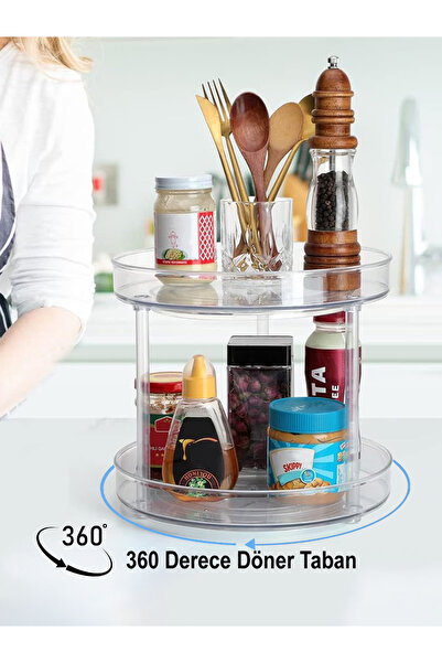 EVSTYLE 2 Katlı 360 Derece Döner Mutfak Düzenleyici Organizer