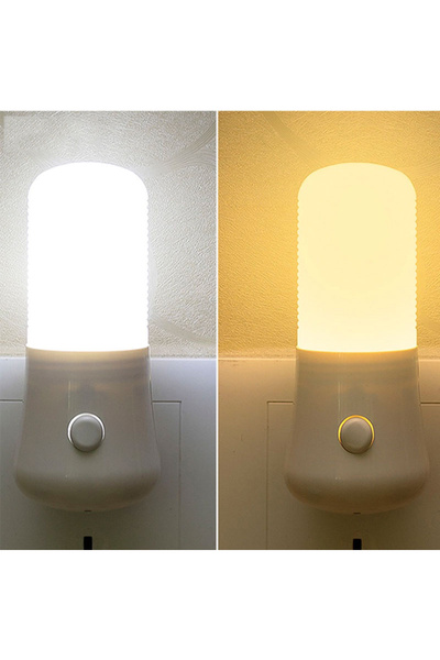 Choice1 مصباح ليلي LED ثنائي اللون، قابس أمريكي، أبيض دافئ/أبيض بارد، إضاءة م...