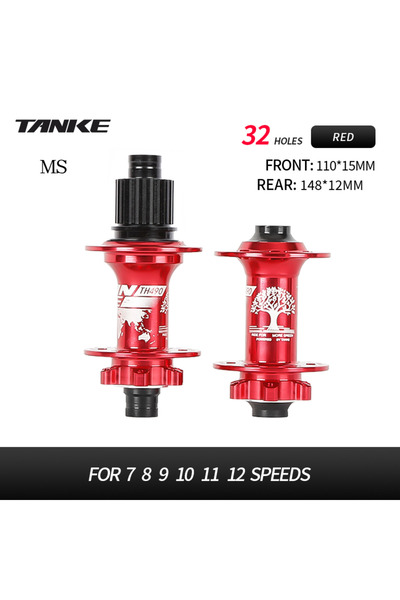 Choice 6-bolt 32H MS Red F R TANKE-Boost 12x148,15x110,Aluminum Bicycle Hub,3...