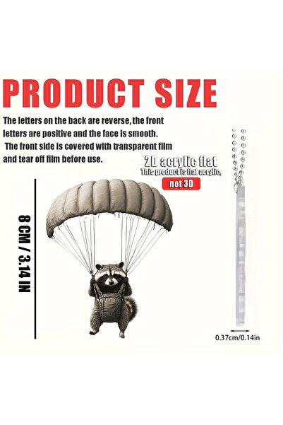 Choice Parachute Kangaroo 2D Plane Parachute Kangaroo Pendant Used for Car Ha...