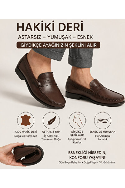 Günlük Klasik Rock Hakiki Deri Erkek Ayakkabı