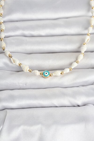 Inure Jewelry قلادة طراز نازار موديل مرصعة بأصداف بحرية طبيعية