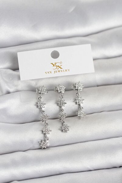 Inure Jewelry أقراط نسائية من النحاس الفضي اللون بتصميم نجمة القطبية مكونة من...