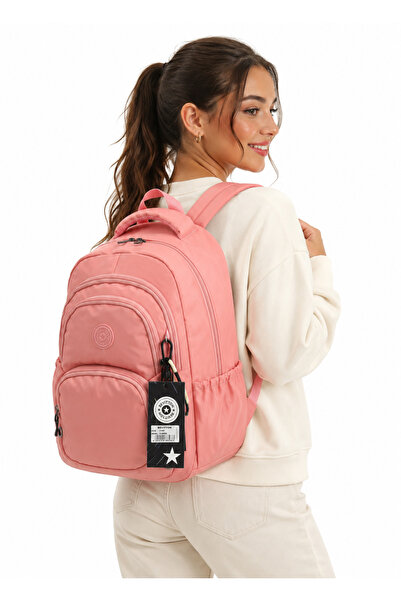 Bevitton Αδιάβροχη υφασμάτινη σχολική τσάντα Unisex School Backpack 2100 Powder