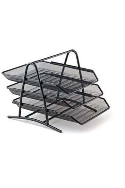Generic Brand Bion Document Shelf Perforated 3 Pieces Black 9304