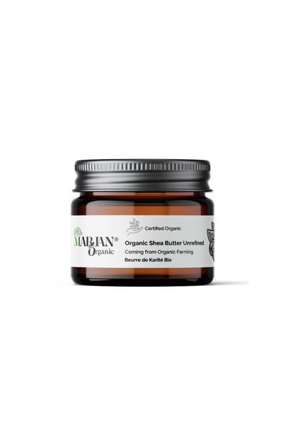 Marjan Organic Organic Shea Butter 50g – Raw, Unrefined Balm for Dry Skin, Li...