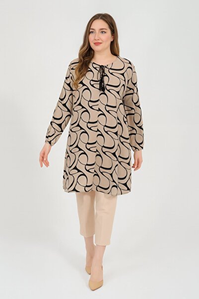 Ravencia Ring Patterned Women's Woven Tunic