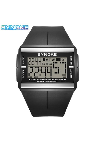 Choice black Outdoor Digital Watch For Men Fashion Retro Watch Sports 5Bar Wa...