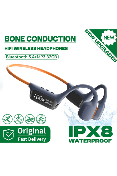 Choice5 NEW S10-Blue S10 Bluetooth 5.4 True Bone Conduction Headphone HIFI Mu...