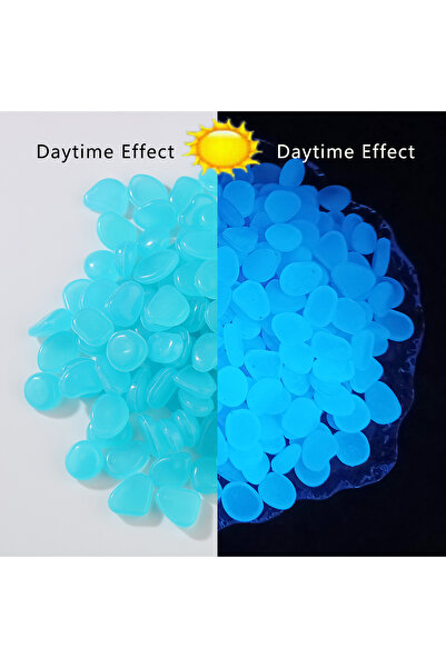 Choice4 blue 100PCS Luminous Stone Garden Fish Tank Landscape Glow-in-the-Dar...