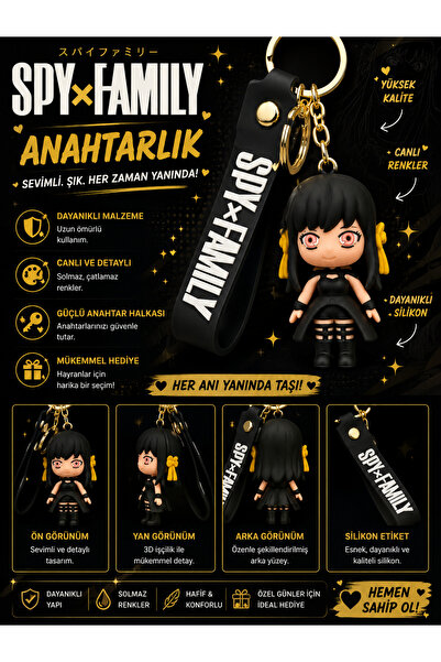 FG KONNİCHİWA Keychain Anime Spy X Family Anya Forger Silicone Keychain Bag O...