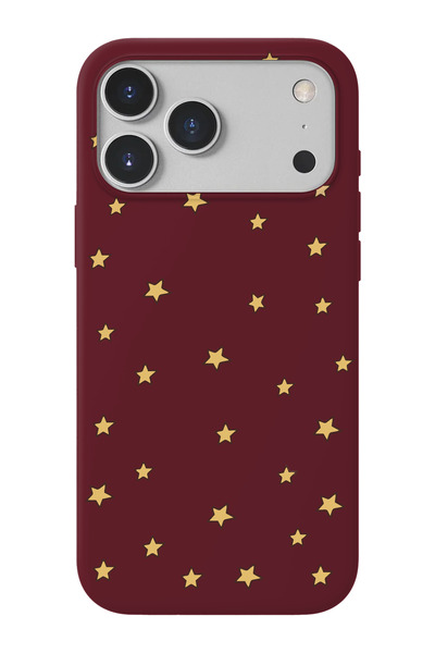 shoptocase iPhone 17 Pro Max Uyumlu Yıldızlar Desenli İçi Süet Lansman Telefo...
