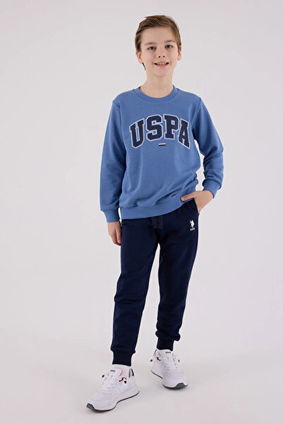U.S. Polo Assn. 4-15 سنة مرخصة من Us Polo Assn للأولاد - أزرق