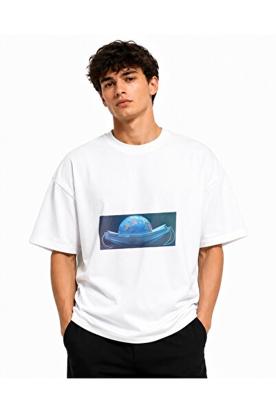 Inscriptie Ουνισέξ Βαμβακερό T-shirt Υψηλής Ποιότητας  "Γη με Μάσκα "