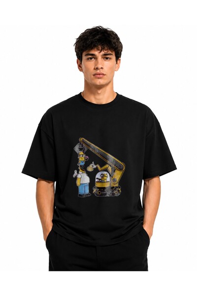 Inscriptie Tricou Unisex Bumbac Premium Casual " The Simpsons & Minion "