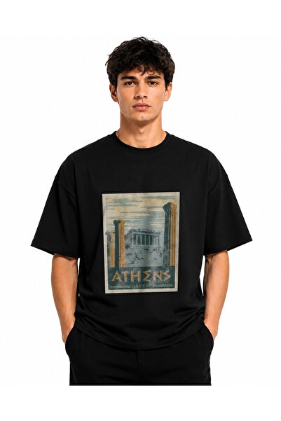 Inscriptie Unisex Βαμβακερό T-Shirt Υψηλής Ποιότητας "Αθήνα"
