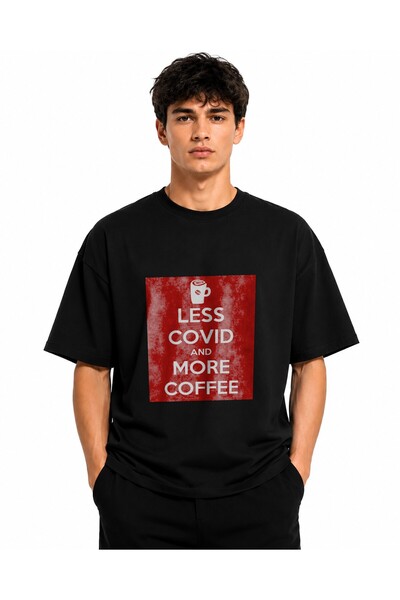 Inscriptie Unisex Premium Cotton Casual T-Shirt "More coffee"