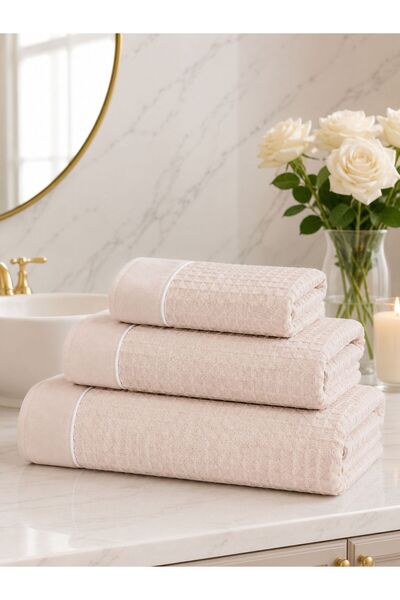 Donetella Pack of 3 Waffle Towel Set – 310 GSM Microfiber, Soft, Absorbent & ...