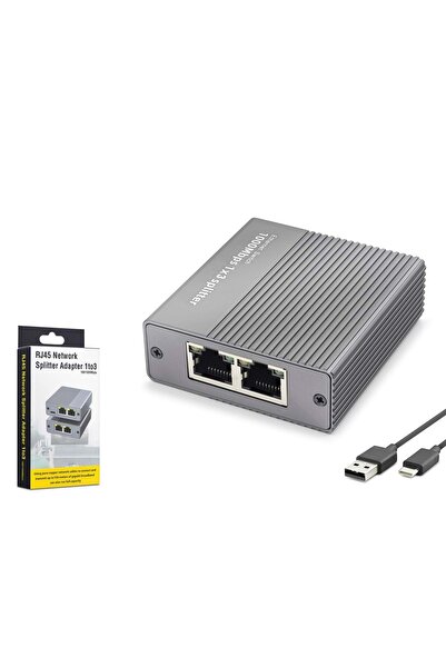 HADRON HDX1413 Gigabit Ethernet Switch 4 Port Type C Güç Girişli Gri