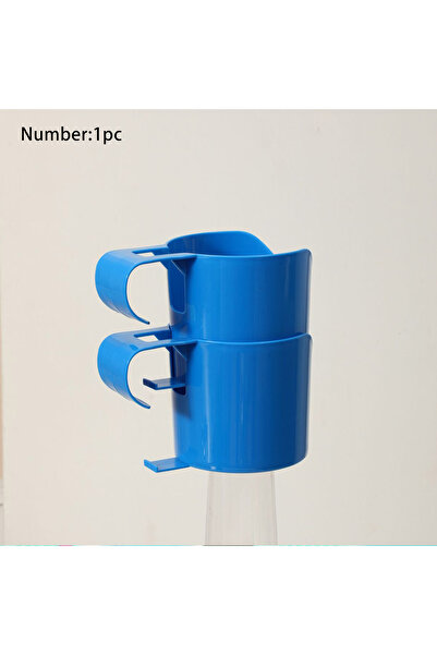 Choice1 Blue Pool Storage Rack Cup Holder, Multifunctional Beverage Beer Stan...