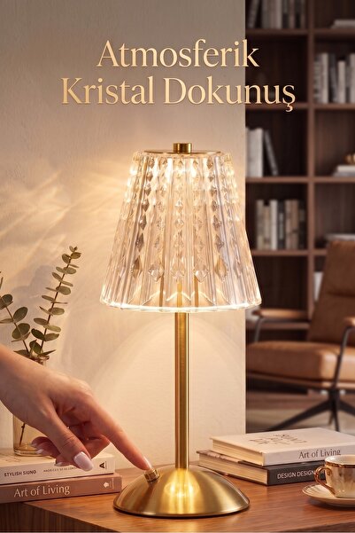 ZNEEL DEKORATİF ŞARJLI DOKUNMATİK MASA LAMBASI