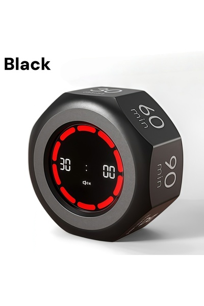 choice2 black A Gravity Sensor Timer Cube for Study, Visual Flip Timer with L...