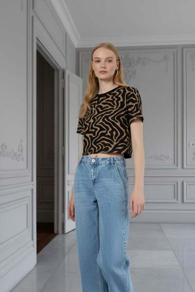 HAKKE Bluza sa zebrastim uzorkom
