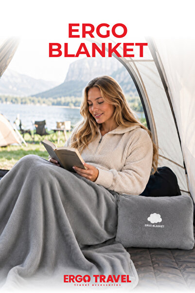 Viscofoam Ergo Blanket Foldable Travel Blanket That Converts into a Pillow – ...