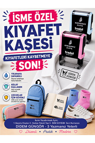 Kişiselleştirilebilir İsme Özel Kıyafet Kumaş Kaşesi -kreş -anaokulu - Ilkokul Öğrenci Kumaş Elbise Kaşesi