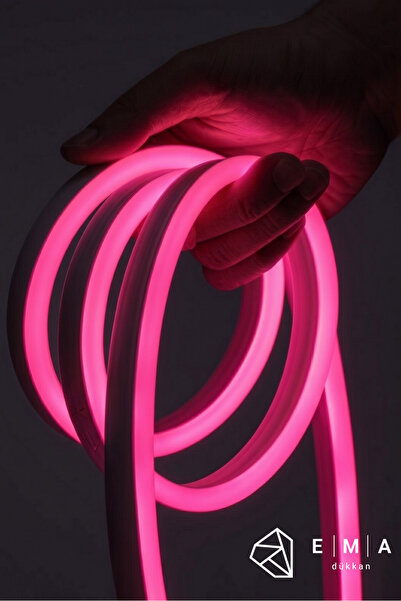 Ema Dükkan 3 Metre 12V Neon Led Şerit Işık Pembe Neon Led Prize Tak Çalıştır ...