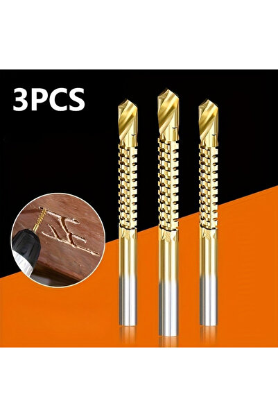 Choice 3pcs 3pcs Serrated Rotary Slotting Multifunctional Drill Bit Set, Suit...