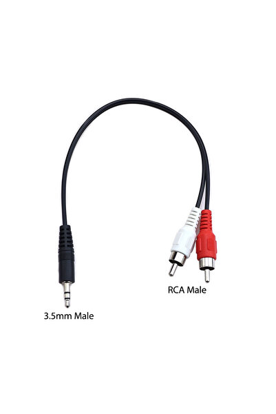 choice2 3.5mm M-M RCA YuXi 3.5mm Jack Stereo To 2 RCA Female Male Plug Cable ...