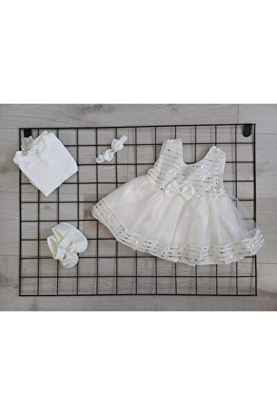 Petite Ponpon Baby O-6 Ay Kız Bebek Fransız Güpürlü Set Özel Gün Mevlüt Kıyaf...