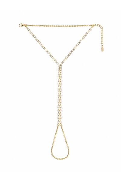 Selay Accessory Gold Şahmeran Stone Bracelet – Elegant & Sparkling Hand Acces...