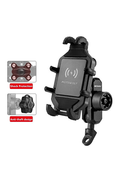 Choice Uncharged - mirror Motorcycle Wireless Charging Phone Holder Cradle 3....