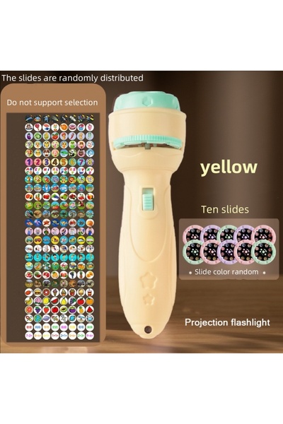 Choice7 yellow ten slides Projector flashlight Early education educational de...