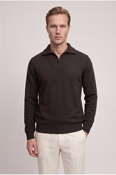 Twn Slim Fit Kahverengi Kazak